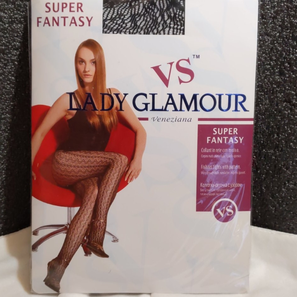 Lady glamour fishnet tights with pattern